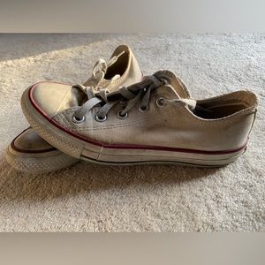 White converse sneakers, size 6 women’s